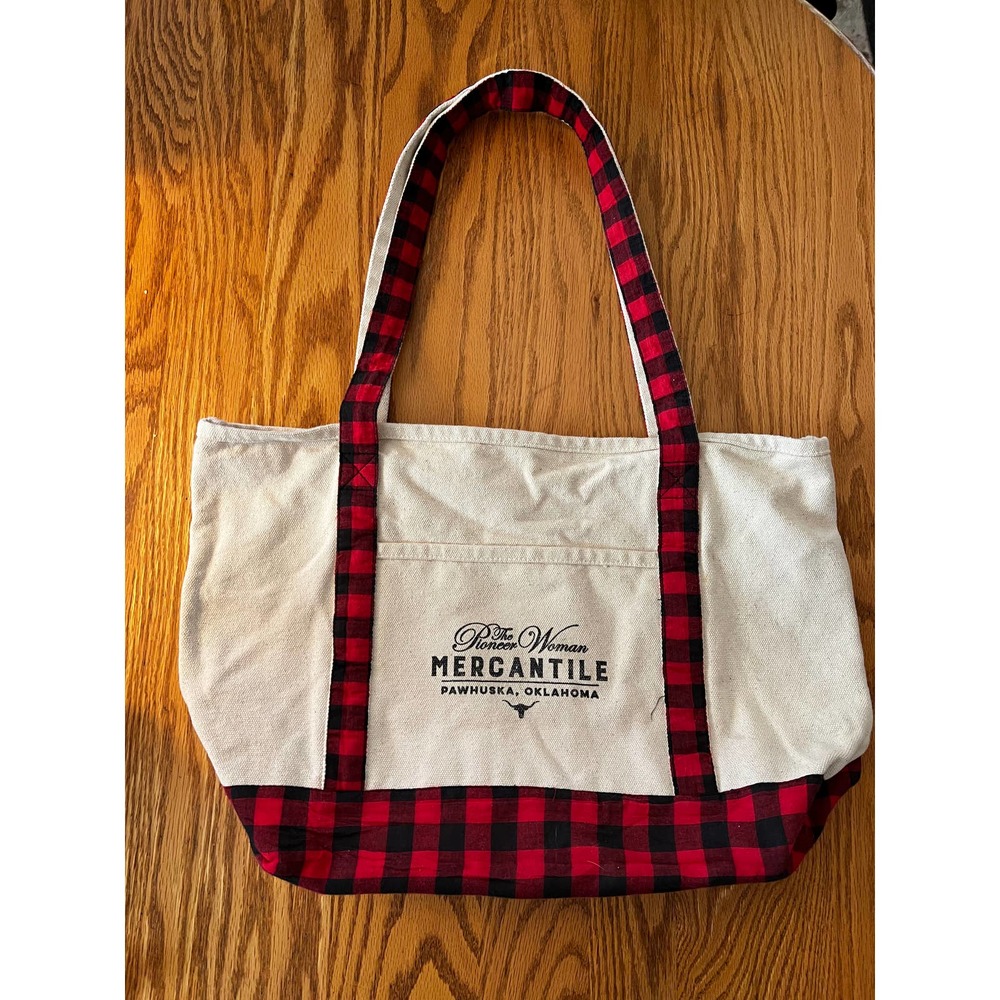 Pioneer Woman Mercantile Reversable Large Tote Bag